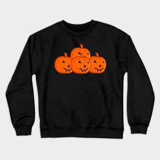 Smiling Halloween Pumpkins Crewneck Sweatshirt